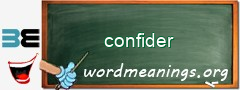 WordMeaning blackboard for confider